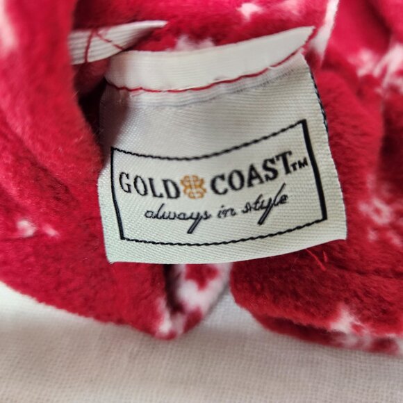 Gold Coast Womens Red White Snowflake Fleece Gloves Size S/M - Picture 3 of 4